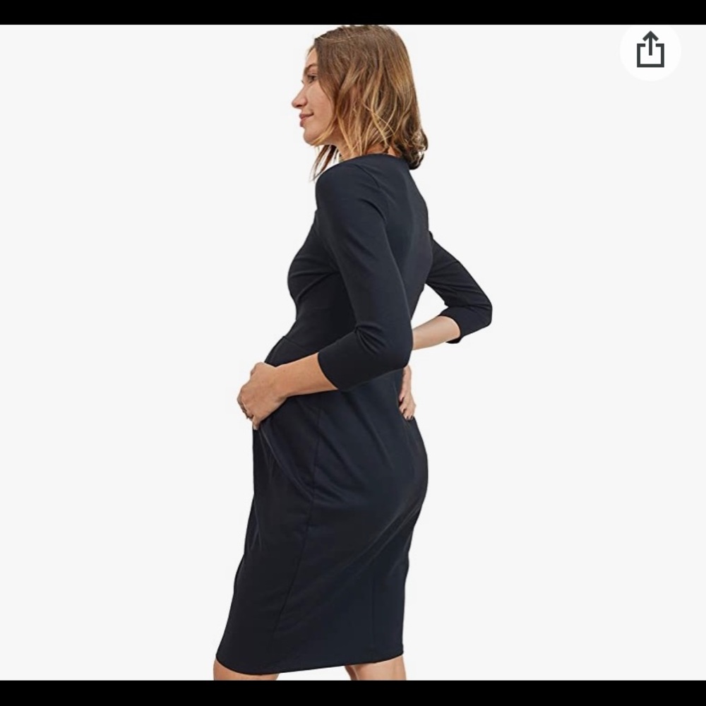Women's Knee Length Midi Maternity Dress